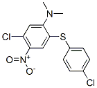 5-chloro-2-[(4-chlorophenyl)thio]-N,N-dimethyl-4-nitroaniline Struktur