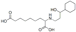 2-[(3-cyclohexyl-3-hydroxypropyl)amino]nonanedioic acid Struktur