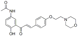 N-[4-hydroxy-3-[3-[4-[2-(morpholin-4-yl)ethoxy]phenyl]-1-oxoallyl]phenyl]acetamide Struktur