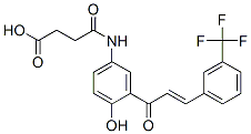 4-[[4-hydroxy-3-[1-oxo-3-[3-(trifluoromethyl)phenyl]allyl]phenyl]amino]-4-oxobutyric acid Struktur