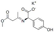 potassium (R)-(4-hydroxyphenyl)[(3-methoxy-1-methyl-3-oxopropylidene)amino]acetate Struktur