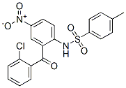 N-[2-(2-chlorobenzoyl)-4-nitrophenyl]-p-toluenesulphonamide Struktur