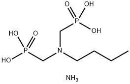 triammonium hydrogen [(butylimino)bis(methylene)]bisphosphonate Struktur