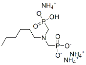 triammonium hydrogen [(hexylimino)bis(methylene)]diphosphonate Struktur