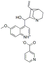 (8alpha,9R)-9-hydroxy-6'-methoxycinchonanium nicotinate Struktur