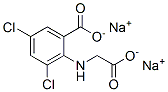 2-[(carboxymethyl)amino]-3,5-dichlorobenzoic acid, sodium salt Struktur