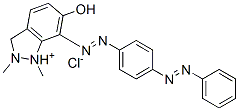 6-hydroxy-1,2-dimethyl-7-[[4-(phenylazo)phenyl]azo]-1H-indazolium chloride Struktur