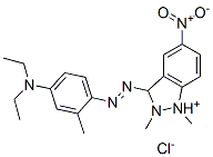 3-[[4-(diethylamino)-o-tolyl]azo]-1,2-dimethyl-5-nitro-1H-indazolium chloride Struktur