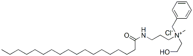 benzyl(2-hydroxyethyl)methyl[3-[(1-oxooctadecyl)amino]propyl]ammonium chloride  Struktur