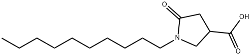 1-decyl-5-oxopyrrolidine-3-carboxylic acid Struktur