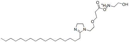 (2-hydroxyethyl)ammonium 3-[2-(2-heptadecyl-4,5-dihydro-1H-imidazol-1-yl)ethoxy]propionate Struktur