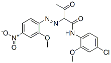 N-(4-chloro-2-methoxyphenyl)-2-[(2-methoxy-4-nitrophenyl)azo]-3-oxobutyramide Struktur