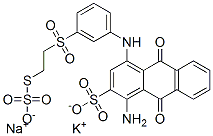 1-amino-9,10-dihydro-9,10-dioxo-4-[3-[[2-(sulphothio)ethyl]sulphonyl]anilino]anthracene-2-sulphonic acid, potassium sodium salt Struktur