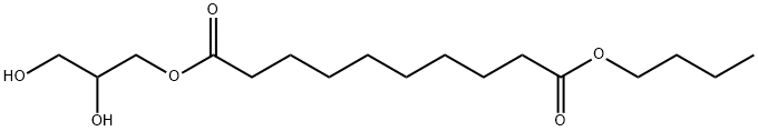 butyl 2,3-dihydroxypropyl sebacate Struktur