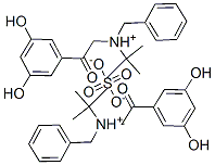 bis[benzyl-tert-butyl[2-(3,5-dihydroxyphenyl)-2-oxoethyl]ammonium] sulphate Struktur