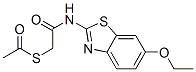 S-[2-[(6-ethoxy-2-benzothiazolyl)amino]-2-oxoethyl] ethanethioate Struktur