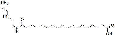 N-[2-[(2-aminoethyl)amino]ethyl]palmitamide monoacetate Struktur