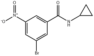 3-Bromo-N-cyclopropyl-5-nitrobenzamide Struktur