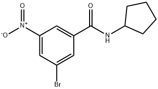 3-Bromo-N-cyclopentyl-5-nitrobenzamide Struktur