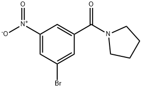 (3-Bromo-5-nitrophenyl)(pyrrolidin-1-yl)methanone Struktur