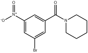 (3-Bromo-5-nitrophenyl)(piperidin-1-yl)methanone Struktur