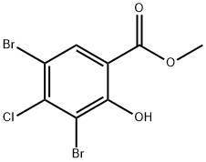 Methyl 3,5-dibromo-4-chlorosalicylate Struktur