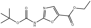 Ethyl 2-(t-BOC-amino)oxazole-5-carboxylate Struktur