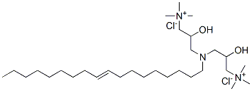 3,3'-(9-octadecenylimino)bis[2-hydroxypropyltrimethylammonium] dichloride Struktur