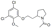 1-acetyl-2-[2-(3,5-dichloro-2-methoxyphenoxy)ethyl]pyrrolidine Struktur