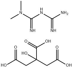 1,1-dimethylbiguanide citrate Struktur