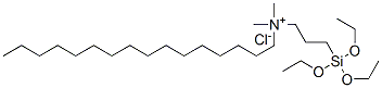 hexadecyldimethyl[3-(triethoxysilyl)propyl]ammonium chloride Struktur