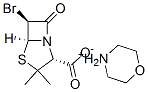 morpholinium [2S-(2alpha,5alpha,6beta)]-6-bromo-3,3-dimethyl-7-oxo-4-thia-1-azabicyclo[3.2.0]heptane-2-carboxylate  Struktur