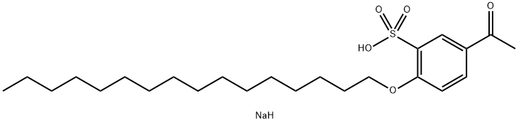 sodium 5-acetyl-2-(hexadecyloxy)benzenesulphonate Struktur