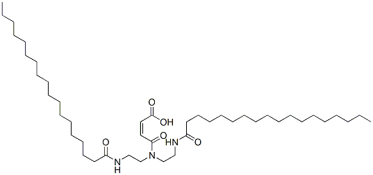 4-[bis[2-[(1-oxooctadecyl)amino]ethyl]amino]-4-oxoisocrotonic acid Struktur