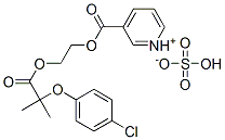 3-[2-[2-(p-chlorophenoxy)-2-methylpropionyloxy]ethoxycarbonyl]pyridinium hydrogen sulphate Struktur