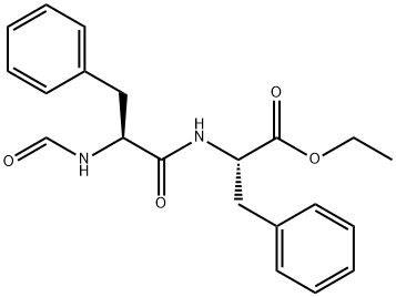 ethyl N-(N-formyl-3-phenyl-L-alanyl)-3-phenyl-L-alaninate  Struktur