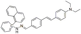 4-[2-[4-(diethylamino)phenyl]vinyl]benzaldehyde 1-naphthylphenylhydrazone Struktur