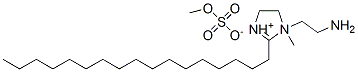 1-(2-aminoethyl)-2-heptadecyl-4,5-dihydro-1-methyl-1H-imidazolium methyl sulphate  Struktur