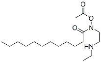 N-[2-[(2-hydroxyethyl)amino]ethyl]dodecanamide monoacetate Struktur