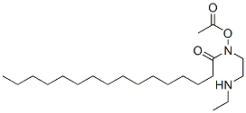 N-[2-[(2-hydroxyethyl)amino]ethyl]palmitamide monoacetate Struktur