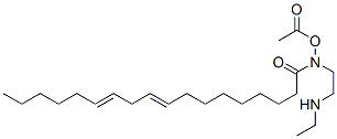 N-[2-[(2-hydroxyethyl)amino]ethyl]octadeca-9,12-dienamide monoacetate Struktur