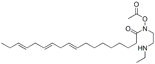 N-[2-[(2-hydroxyethyl)amino]ethyl]octadeca-9,12,15-trienamide monoacetate Struktur