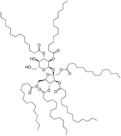 sucrose hexamyristate Struktur