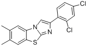 2-(2,4-DICHLOROPHENYL)-6,7-DIMETHYLIMIDAZO[2,1-B]BENZOTHIAZOLE Struktur