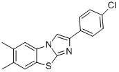 2-(4-CHLOROPHENYL)-6,7-DIMETHYLIMIDAZO[2,1-B]BENZOTHIAZOLE Struktur