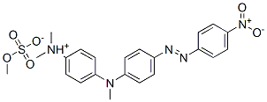 N,N,N-trimethyl-4-[[4-[(4-nitrophenyl)azo]phenyl]amino]anilinium methyl sulphate Struktur