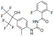 2,6-difluoro-N-[[[2-methyl-4-[2,2,2-trifluoro-1-hydroxy-1-(trifluoromethyl)ethyl]phenyl]amino]carbonyl]benzamide Struktur