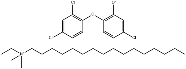 ethylhexadecyldimethylammonium 5-chloro-2-(2,4-dichlorophenoxy)phenolate Struktur