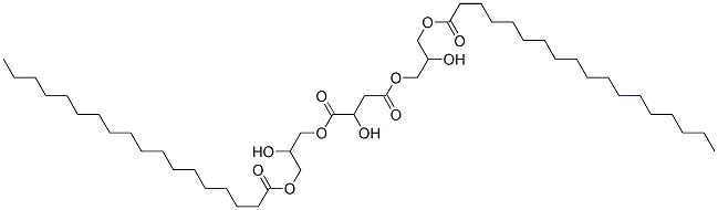 bis[2-hydroxy-3-[(1-oxooctadecyl)oxy]propyl] malate Struktur