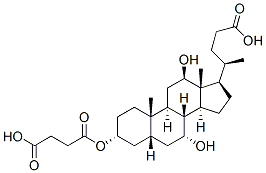 (3alpha,5beta,7alpha,12beta)-3-(3-carboxy-1-oxopropoxy)-7,12-dihydroxycholan-24-oic acid  Struktur